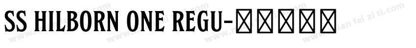 SS Hilborn One Regu字体转换